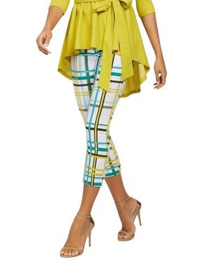 New York & Company Whitney High-Waist Pull-On Plaid Capri Pant 🔥🔥🔥